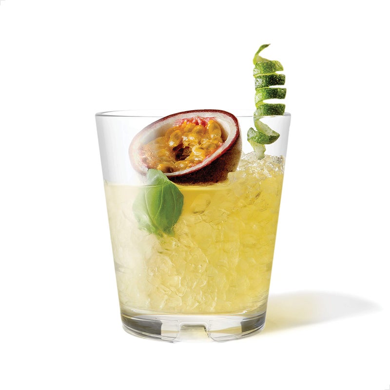 TOSSWARE RESERVE 12oz Stacking Double Old Fashioned SET OF 4 Premium Quality Tritan Dishwasher Safe  Heat Resistant Unbreakable Plastic Old Fashioned Glasses Clear