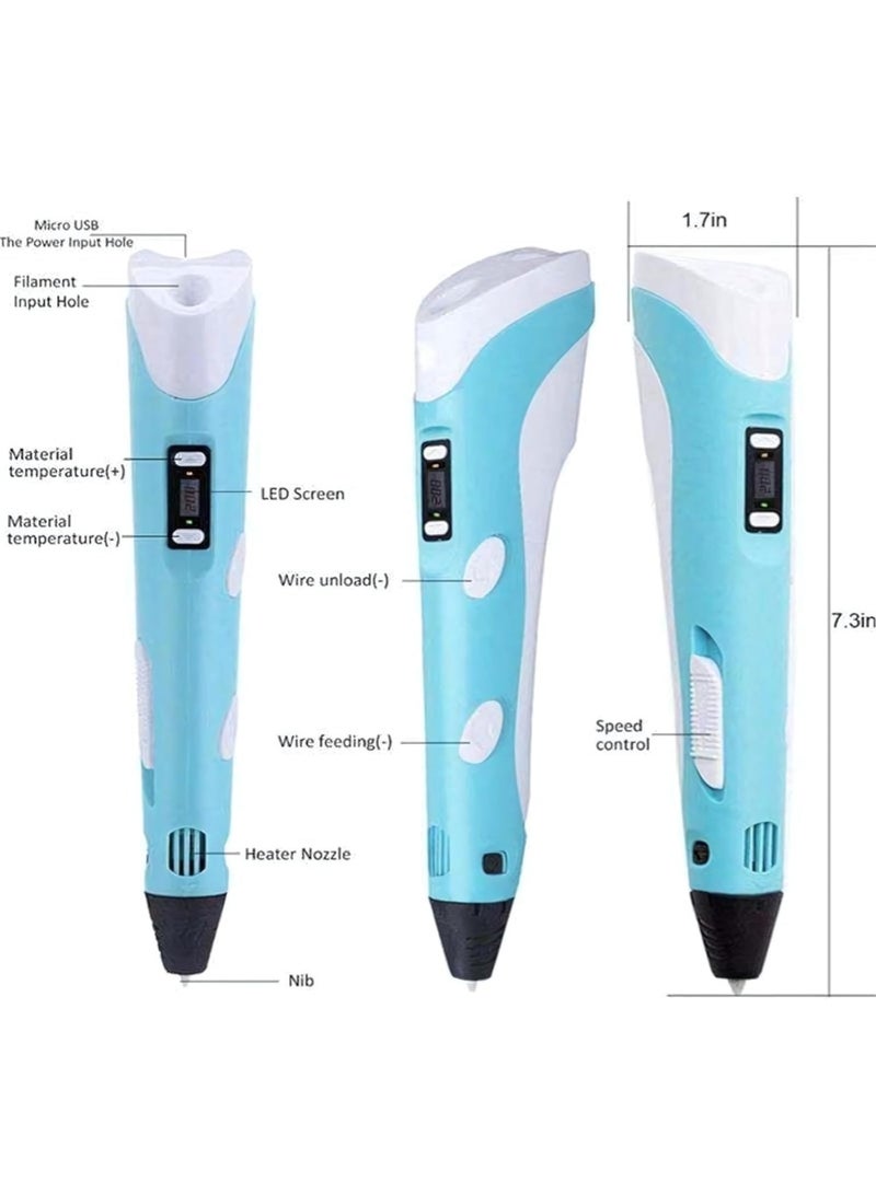 LIMOS 3D Drawing Pen with LCD Display - USB Powered 3D Printing Pen, 3D Pens for Kids, Creative Educational Gift - Image 2