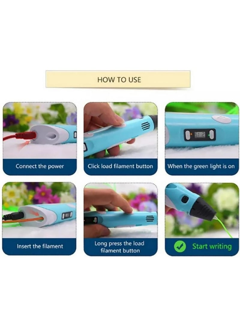 LIMOS 3D Drawing Pen with LCD Display - USB Powered 3D Printing Pen, 3D Pens for Kids, Creative Educational Gift - Image 3