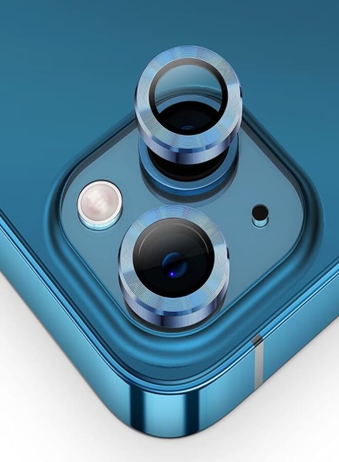 Tensea for iPhone 13 mini/iPhone 13 Camera Lens Protector, 9H Tempered Glass Camera Cover Screen Protector Metal Individual Ring for iPhone 13mini 5.4 inch / iPhone13 6.1 inch 2021