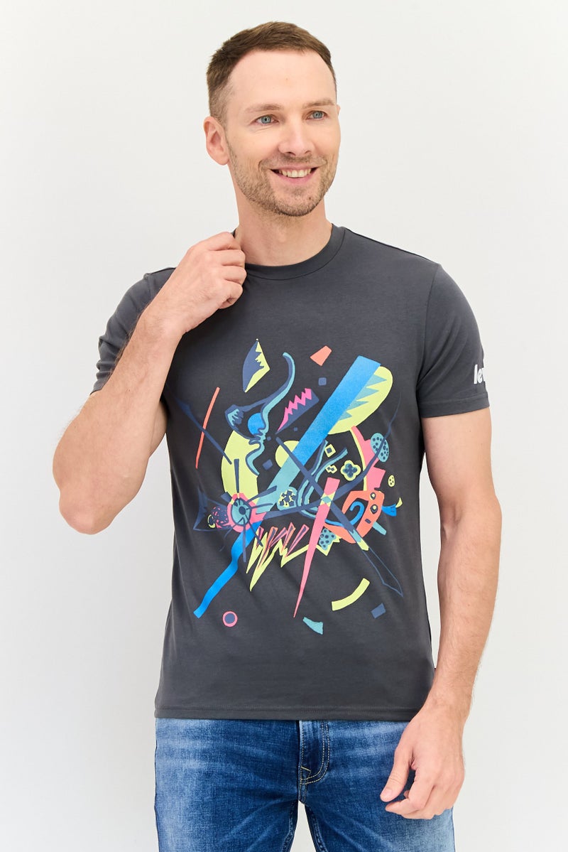 Levi's تي شيرت رجالي بأكمام قصيرة وياقة دائرية، مطبوع برسومات، متعدد الألوان - Image 1