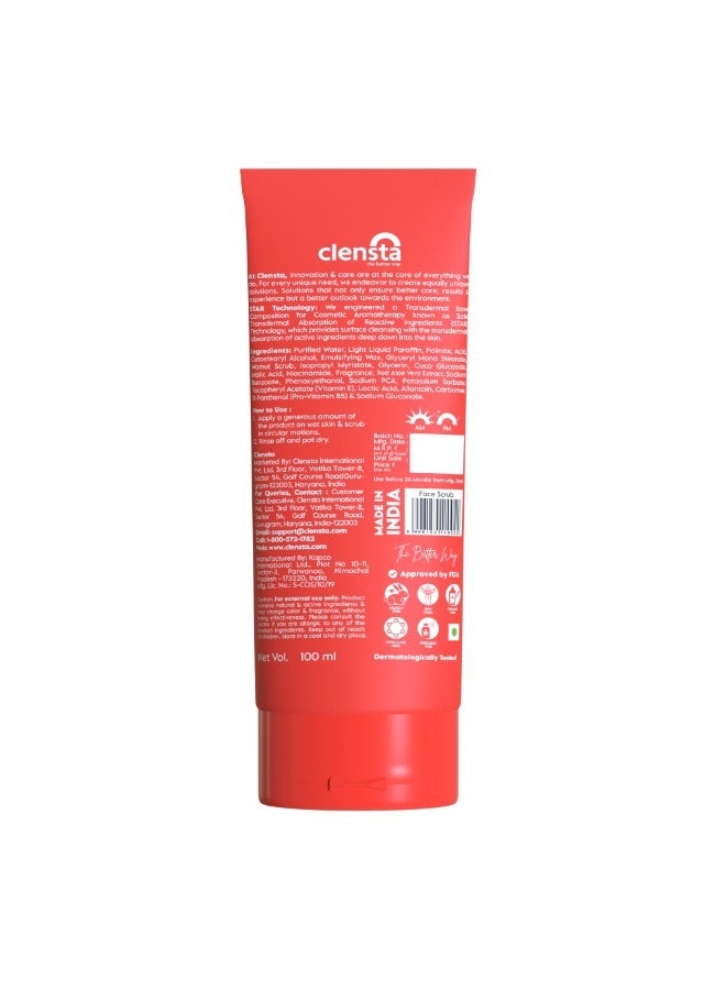 Clensta Red Aloe Vera Exfoliating Face Scrub 100ml - Image 2