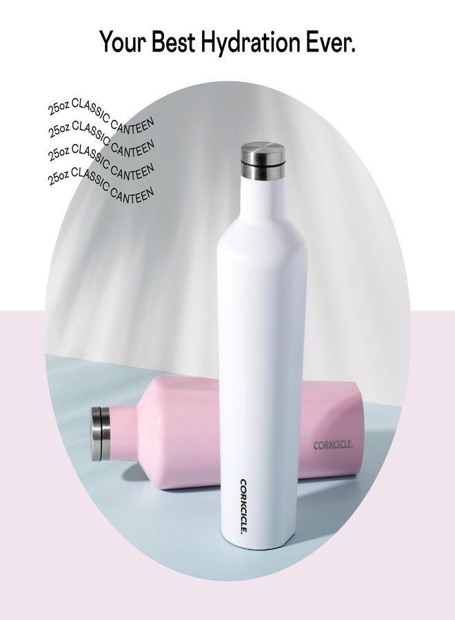 CORKCICLE قنينة كوركسيكل المعزولة، باودر باف، 25 أونصة - زجاجة ماء مناسبة لحامل الأكواب تبقي المشروبات باردة لمدة 25 ساعة، وساخنة لمدة 12 ساعة - Image 3