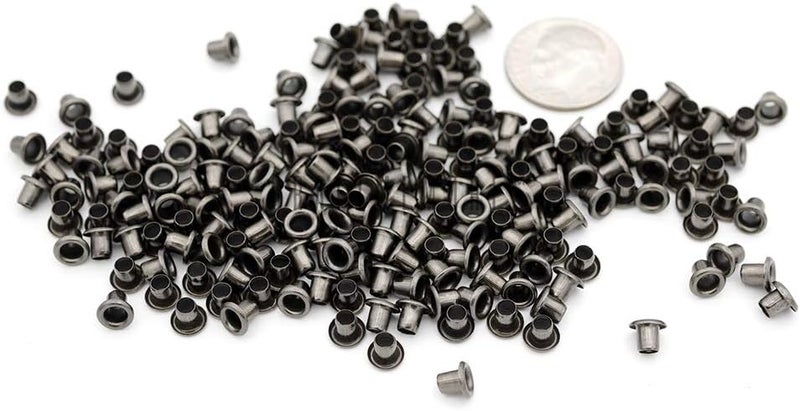 CRAFTMEMORE 2MM Hole 200PCS Tiny Grommets Eyelets Self Backing for Bead Cores, Clothes, Leather, Canvas (Gunmetal) - Image 3