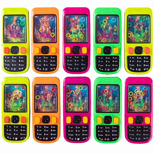 Nbguigdstr Handheld Water Game-10 Pcs Water Ring Game for Kids Handheld-Treasure Box Prizes-Party Favors Goodie Bags Stuffers-Birthday Class Favor-School Classroom Reward Prizes Bulk-4.2" - Image 1