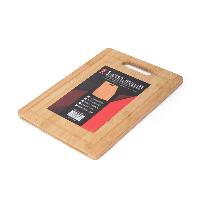 Bamboo Cutting Board with Grooves, Small - Image 1