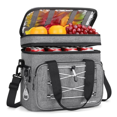 Maelstrom Lunch Box for Men,Insulated Lunch Bag Women/Men,24 Can Leakproof Soft Cooler Bag,Gray - Image 1