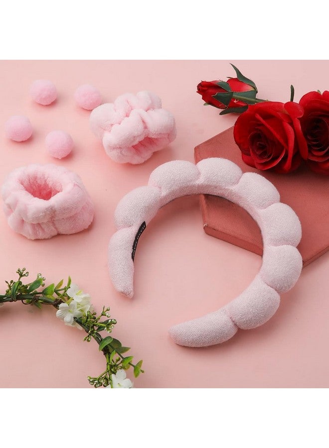 Black Sparrow Spa Headband Wristband for Women Girls Face Washing, Facial Skincare Headband Sunflower Sponge Makeup Hairband Wrist Washband Combo - Image 2