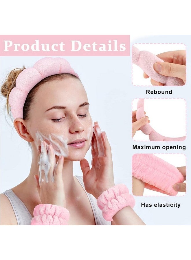 Black Sparrow Spa Headband Wristband for Women Girls Face Washing, Facial Skincare Headband Sunflower Sponge Makeup Hairband Wrist Washband Combo - Image 4