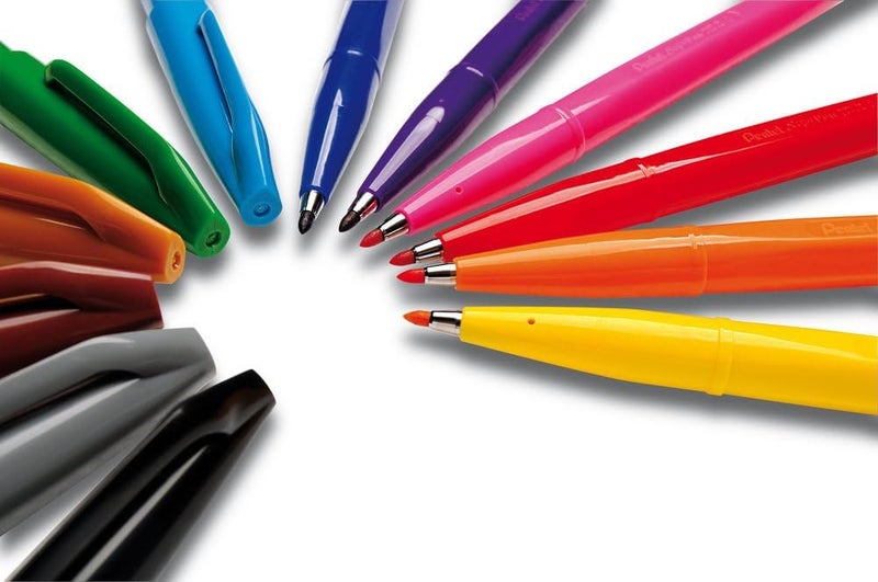 Pentel S520 Original Fibre Tipped Pen - Green (Pack Of 12) - Image 3