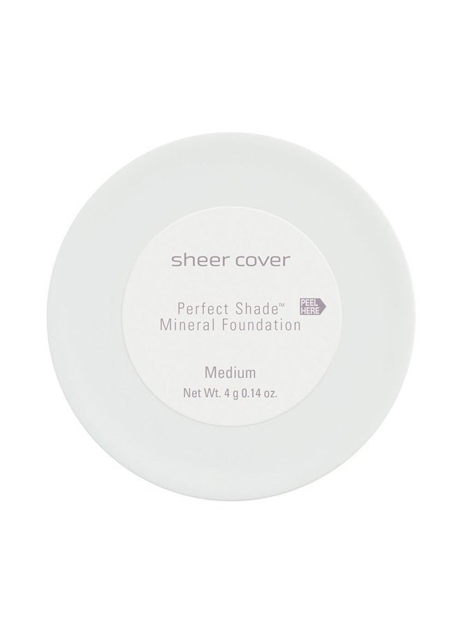 SHEER COVER ظل مثالي - مجموعة مكياج أساس معدني مع فرشاة أساس مجانية - ظل متوسط - مكياج بودرة أساس ومكياج معدني، أفضل أساس تغطية كاملة 4 جرامات - Image 4