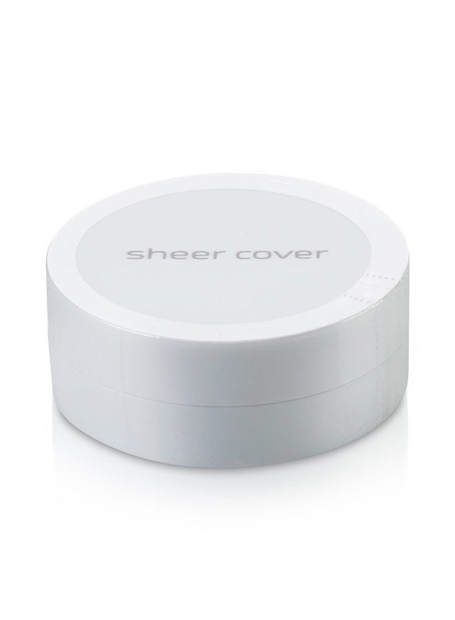SHEER COVER ظل مثالي - مجموعة مكياج أساس معدني مع فرشاة أساس مجانية - ظل متوسط - مكياج بودرة أساس ومكياج معدني، أفضل أساس تغطية كاملة 4 جرامات - Image 3