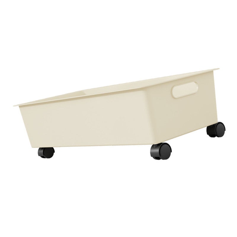 Under Desk Rolling Cart: 3-Tier Strong Plastic Mobile Storage - Handle Design Space Saving Rolling Organizer for Home Office Dorm Kitchen Narrow Spaces - Image 4