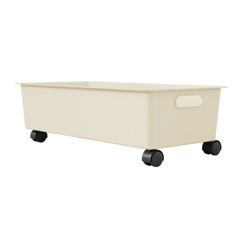Under Desk Rolling Cart: 3-Tier Strong Plastic Mobile Storage - Handle Design Space Saving Rolling Organizer for Home Office Dorm Kitchen Narrow Spaces - Image 1