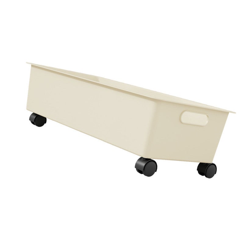 Under Desk Rolling Cart: 3-Tier Strong Plastic Mobile Storage - Handle Design Space Saving Rolling Organizer for Home Office Dorm Kitchen Narrow Spaces - Image 2