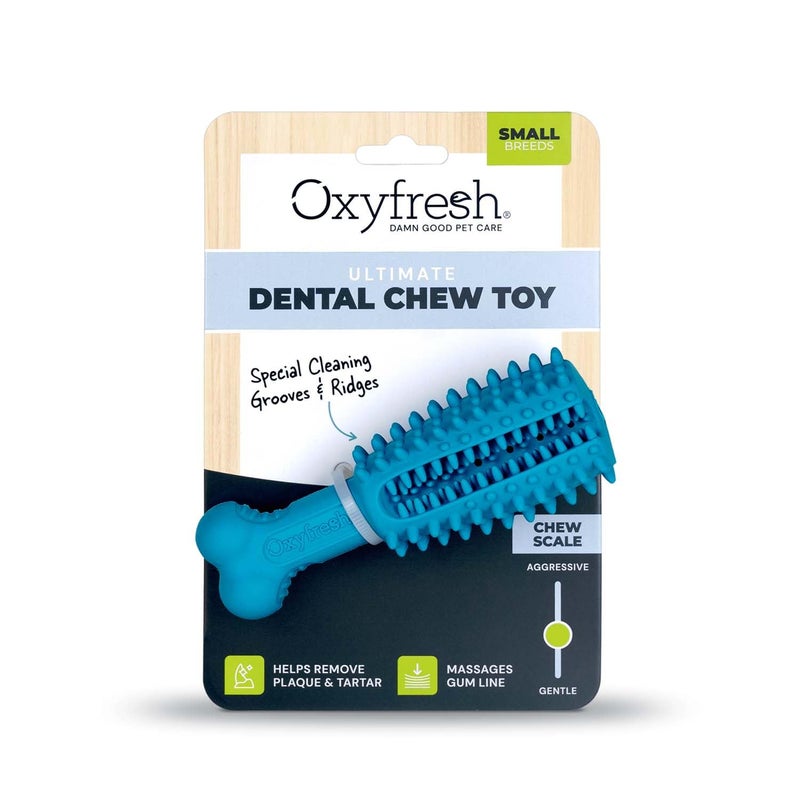 Oxyfresh Dog Dental Chew Toy - Best Dog Teeth Cleaning Toy â€“ A Simple Bite and Brush Toy That Helps Remove Plaque, Cleans Teeth & Freshens Breath Without Brushing - Small - Image 1