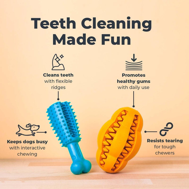Oxyfresh Dog Dental Chew Toy - Best Dog Teeth Cleaning Toy â€“ A Simple Bite and Brush Toy That Helps Remove Plaque, Cleans Teeth & Freshens Breath Without Brushing - Small - Image 2