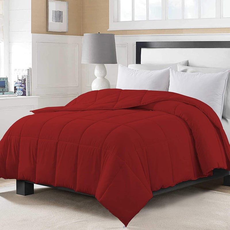 Day care 150 GSM AC Comforter Hotel QualityDown Alternative Comforter 92 x 106 Inches233cm x 269cm All Season AC ComforterBlanketQuiltRajai King SizeBurgundy - Image 1