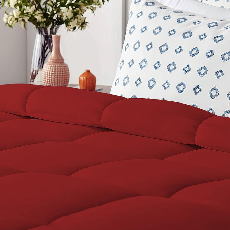 Day care 150 GSM AC Comforter Hotel QualityDown Alternative Comforter 92 x 106 Inches233cm x 269cm All Season AC ComforterBlanketQuiltRajai King SizeBurgundy - Image 2
