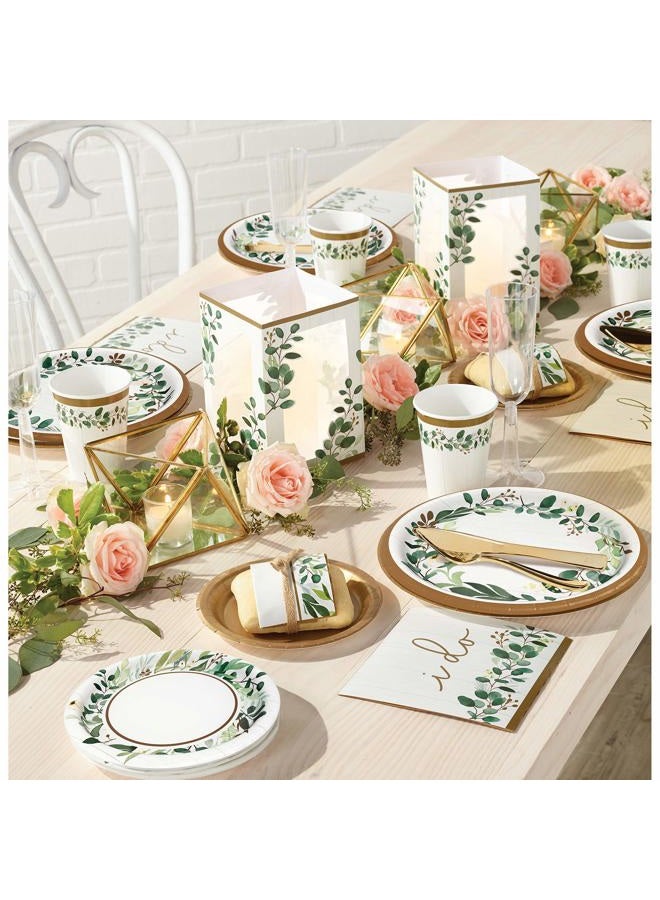 CREATIVE CONVERTING Eucalyptus Dessert Plates, 7", Multi-color - Image 3