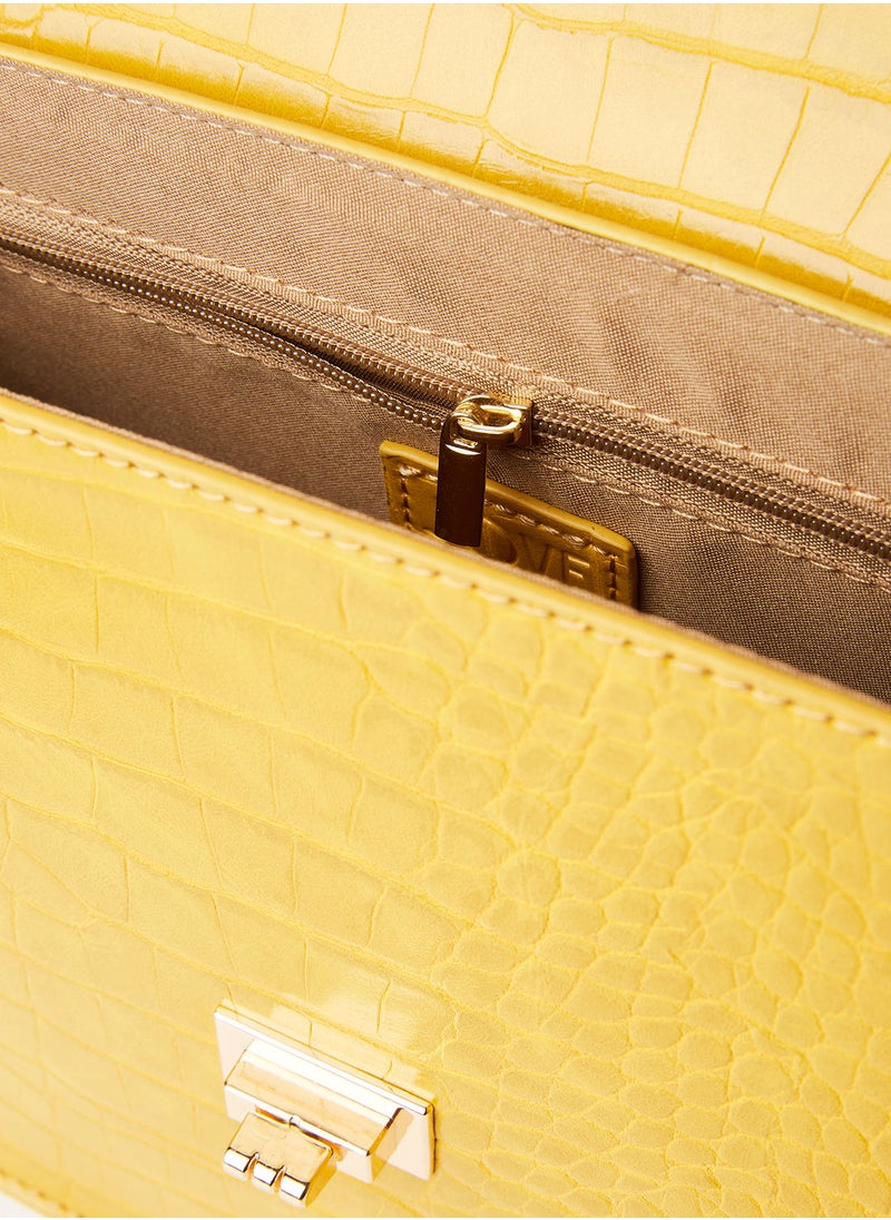 Jove - Women's Textured Detail Flap Closure Satchel - Image 1