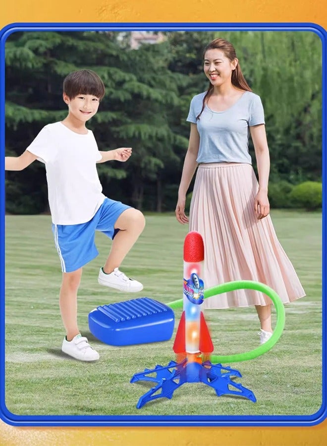 Toys Rocket Launcher for Kids, Christmas Stocking Stuffers for Ages 3 4 5 6 7 8+ Years Old, Stomp Outdoor Toys Games, Toddler Boys Birthday Gifts, Launch up to 90+ft  - Image 2