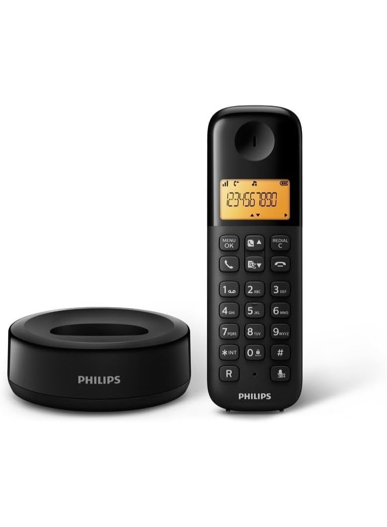 Philips D1601B/63 Cordless Telephone - Black - Image 3