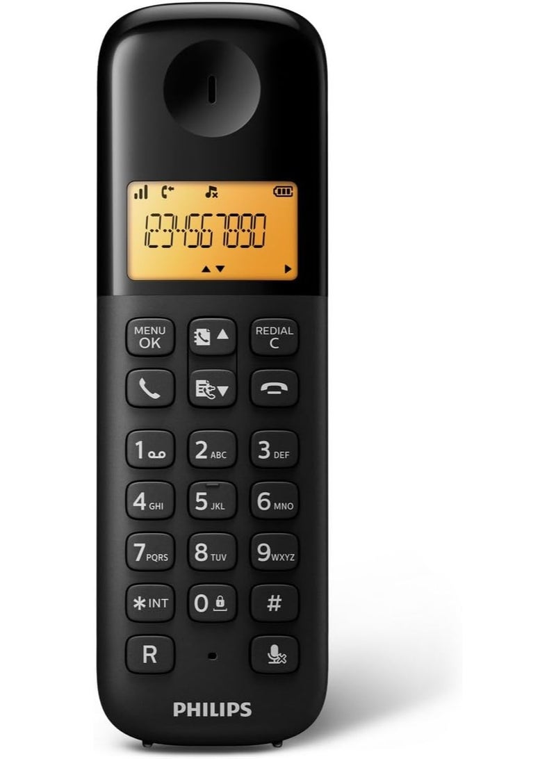 Philips D1601B/63 Cordless Telephone - Black - Image 5
