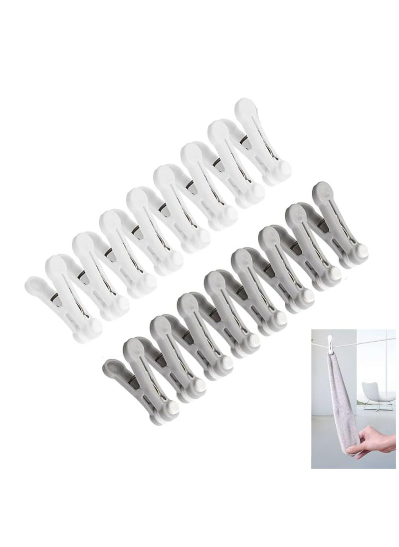 Oasisgalore 16 Pcs Strong Plastic Clothespins, Traceless, Non-Slip, Windproof, for Laundry & Sealing, Utility Clips  - Image 1