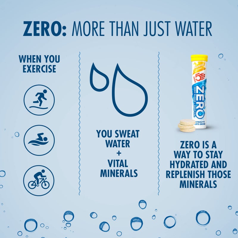 High5 ZERO Electrolyte Tablet - Hydration Tablets Enhanced with Vitamin C - 0 Calories & Sugar Free - Boost Hydration, Performance & Wellness - Mango, 20 Tablets (20x, Pack of 1) - Image 4
