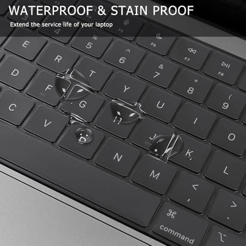OJOS Keyboard Cover Compatible with MacBook Air 13.6” 15.3” Pro 14” 16” 2025~2021 M4 M3 M2 Pro/Max (A3240 A3241 A3112 A3401 A3185 A3403 A3186 A3113 A3114 A2992 A2918 A2991 A2780 A2681 A2941), Clear - Image 3