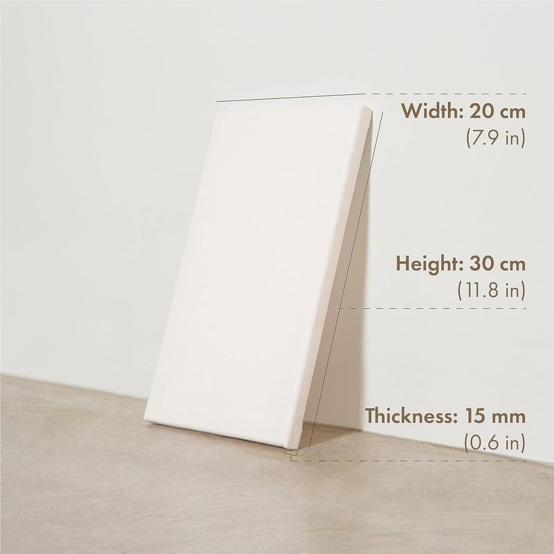 Al FAKHAMA 2 Pcs A4 Size White Blank Cotton Canvas Board (20 x 30 CM) for Acrylic, Oil, Watercolour Painting, Triple Primed Gesso - Image 2