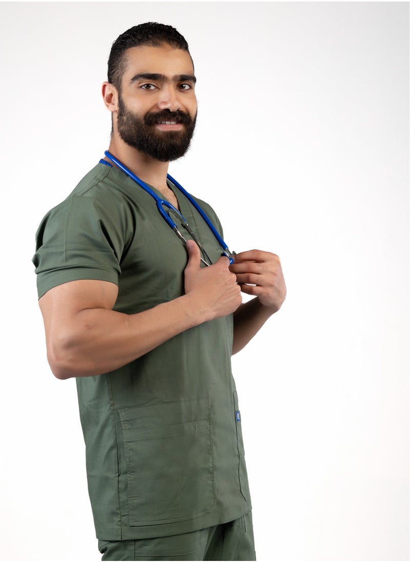 ار زد - سكراب طبي قماش ليكرا مريح به العديد من الجيوب مصنوع بدقة للحفاظ على لونه دون أن يتلاشى مع تكرار الغسيل - Image 1