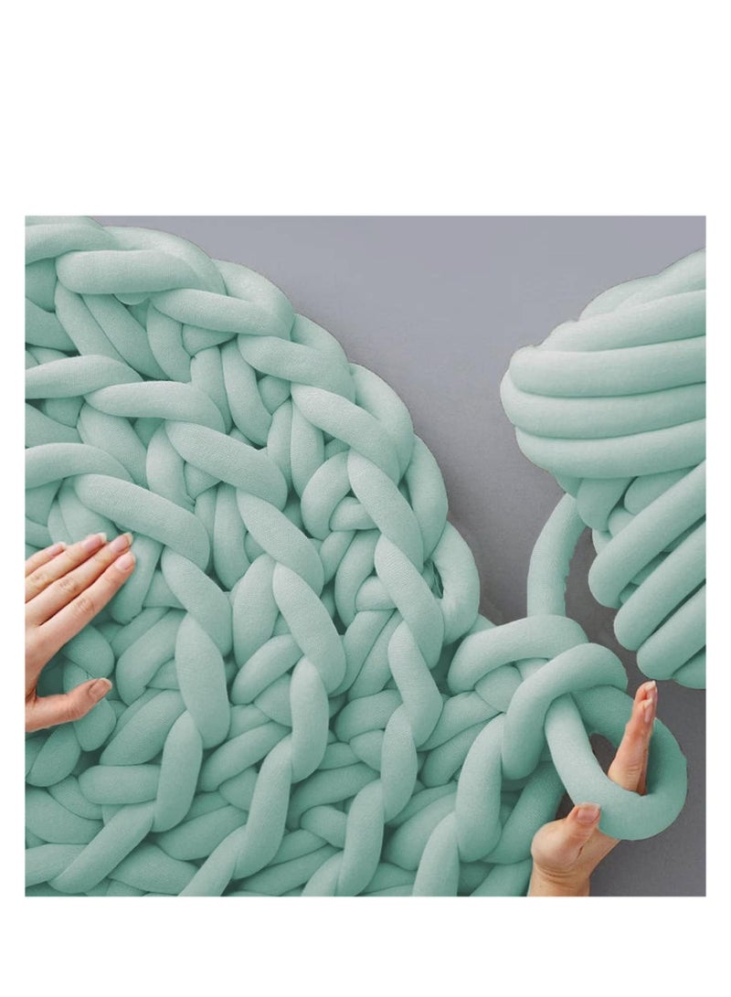 SYOSI Arm Knitting Yarn for Chunky Braided Knot Throw Blanket DIY Soft Extra Cotton Washable, Bulky Giant Yarn for Weave Craft Crochet Sofa Blanket Pillow Pet Bed 3CM W  36Feet L, 1.1LB - Image 3
