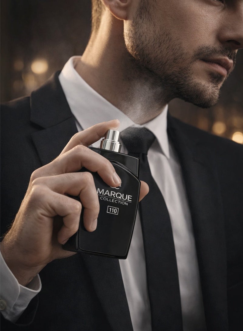ماركيو كوليكشن عطر عطري للرجال - مجموعة مارك رقم ١١٠ | عطر يدوم طويلًا للرجال | رائحة منعشة وحلوة | ٢٥ مل أو دو بارفان - Image 3
