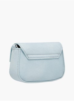 Little Missy Girls Bow Accent Crossbody Bag with Chain Strap and Button Closure  - Image 3