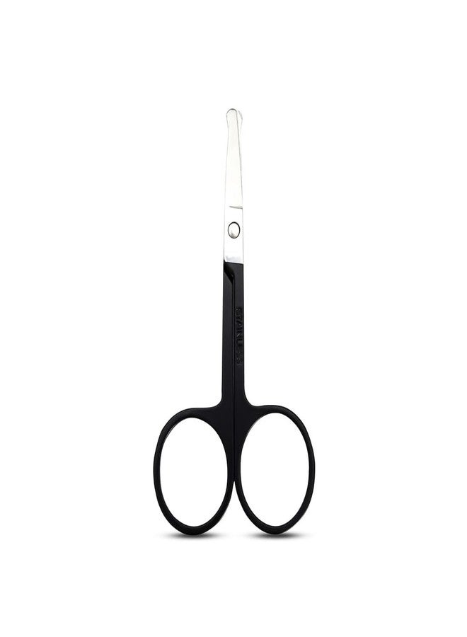 Ikonic IKB-709C Stainless Steel Nose & Ear Hair Trimming Scissors - Rounded Tip, Professional Safe Grooming Tool for Men & Women, Salon, Spa, Beauty Parlour & Personal Use - Image 1