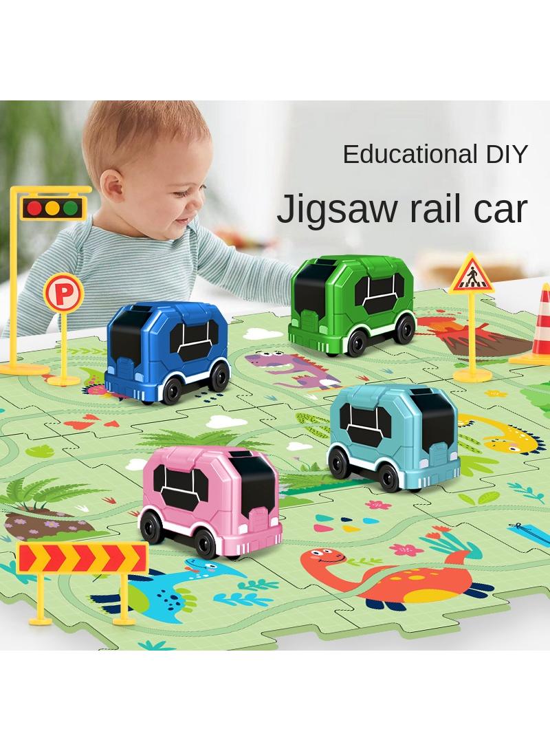 Bluejw لعبة سيارة بازل مسار للأطفال DIY - Image 2