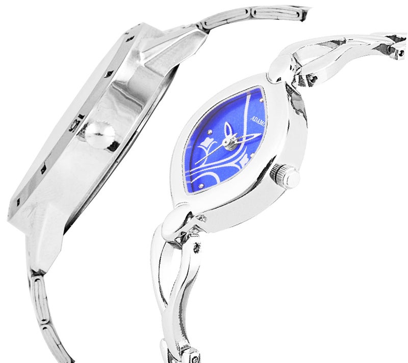 ADAMO Designer Couple Combo Wrist Watch 108-2455SM05 - Image 3