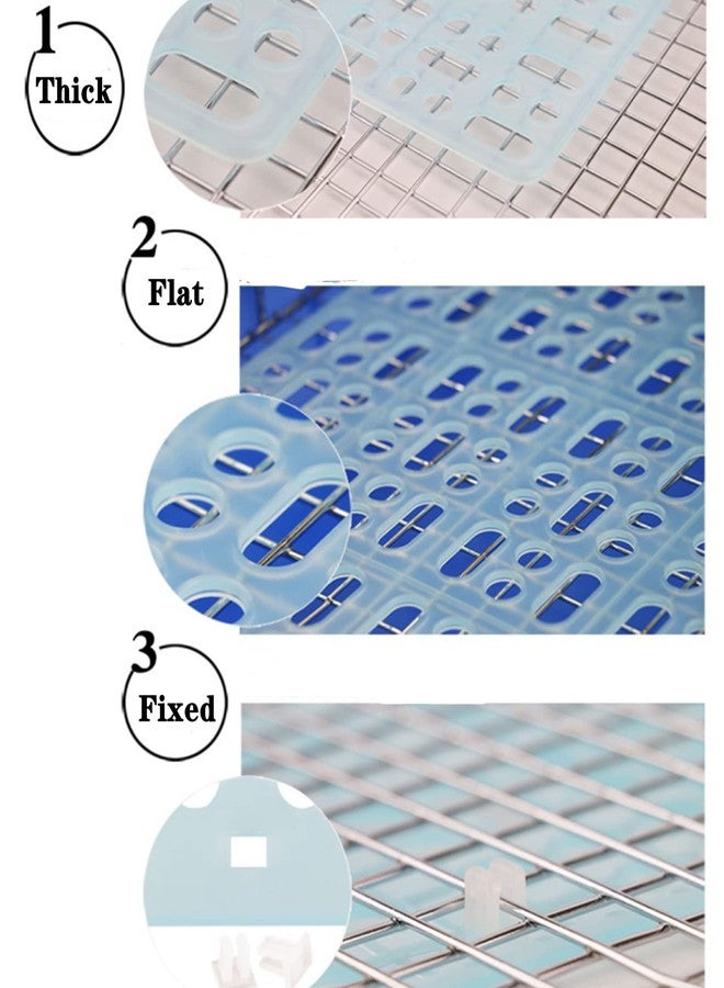 Lyellfe 12 Pack Plastic Rabbit Cage Mat, Durable Rabbit Floor Mat with Snap Joint, Foot Resting Pads for Pet Cats Dogs Bunny, Assorted Colors - Image 3