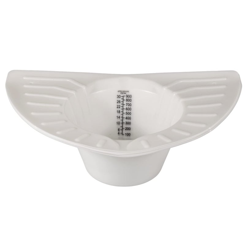 Graduated Specimen Collector Pans Pack of 1 Toilet Nursing Hat for Urine Vomit Stool Collection Fits Over Toilets and Commodes 30 oz for Women and Elderly