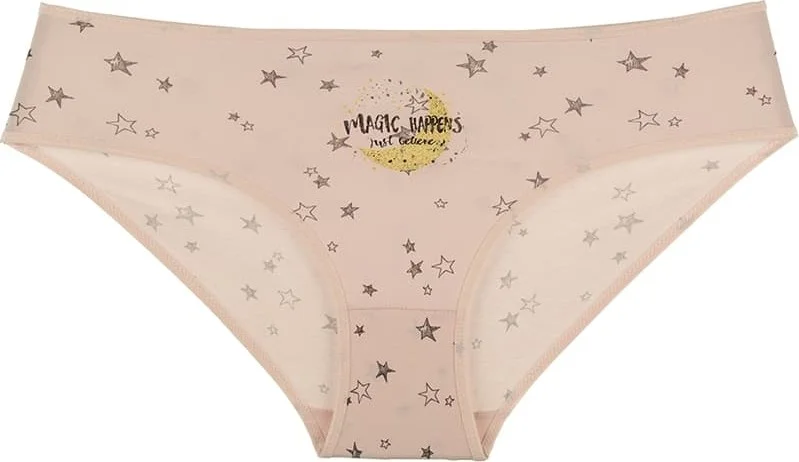 Donella 10-Piece Colorful Star Printed High Waist Women's Panties - 311185B