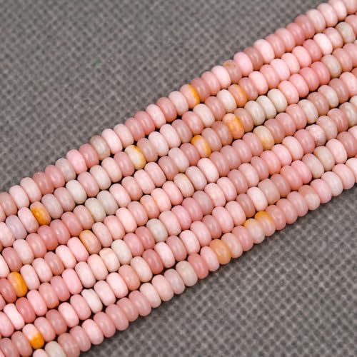 BONNY BOXX 1 Strand (150PCs) Natural 2 * 4mm Pink Opal Rondelle Beads, Natural Abacus Disk Stone Beads Loose Spacer Gemstone for DIY Bracelet Necklace Jewelry Making - Image 4