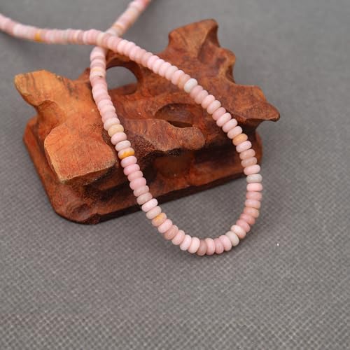 BONNY BOXX 1 Strand (150PCs) Natural 2 * 4mm Pink Opal Rondelle Beads, Natural Abacus Disk Stone Beads Loose Spacer Gemstone for DIY Bracelet Necklace Jewelry Making - Image 5
