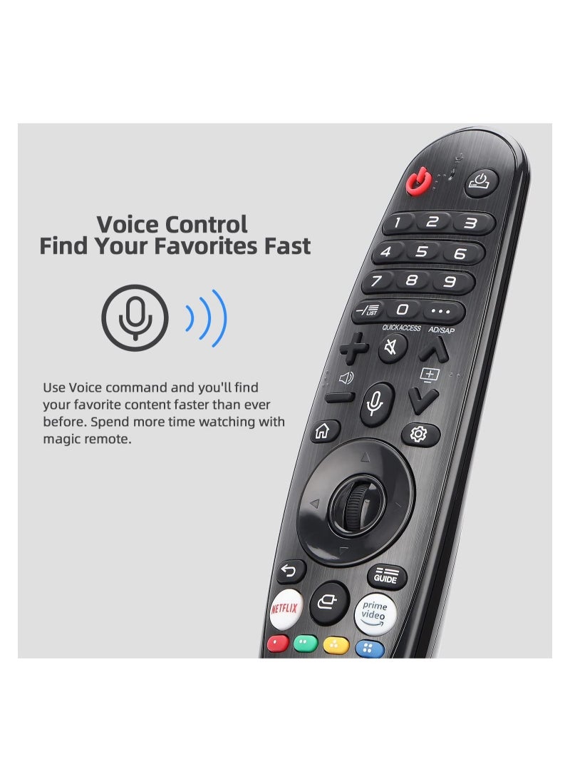 IAF - Universal for LG Magic Remote Control, Replacement for LG LED OLED LCD 4K UHD Smart TV, with Buttons for Netflix, Prime Video - Image 1