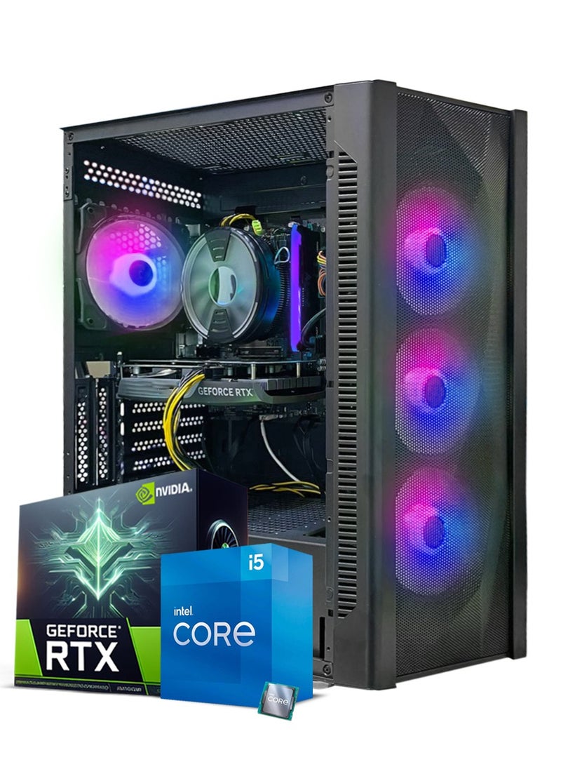 Truenort Gaming PC, Intel Core i5-11400F, RTX 3060, 16GB RAM, 1TB SSD, Window 11 Pro, Black Case 