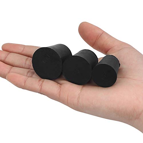Enjoyist 34 Pack Solid Rubber Stoppers, 13 Assorted Sizes, 000# - 10# Black Tapered Lab Bungs - Image 4