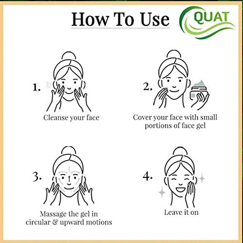 Quat Wine Night Face Gel for Glowing SkinOily SkinWomenMen 100gm New - Image 3
