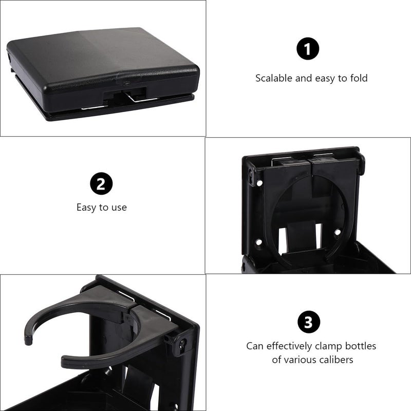 Foldable Car Cup Holder Beverage Rack Ashtray Black Drink Stand Vehicle Interior Accessories - Image 4
