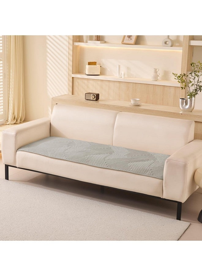 House of Quirk Sofa Covers Crystal Velvet 1/2/3/4 Seater Sofa Cover Slipcovers Anti-Slip Stretch Seat Pad from Pets Replacement Protector (2 pc Armrest Grey, 50x70cm) - Image 2